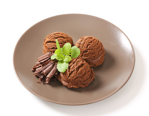 Double chocolate ice cream