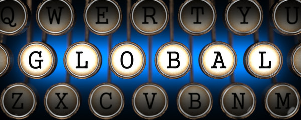 Global on Old Typewriter's Keys.