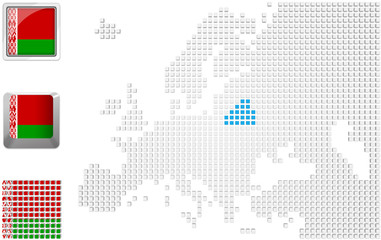 Belarus on map of Europe