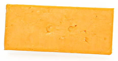 Top View Block of Cheddar Cheese