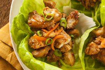 Healthy Asian Chicken Lettuce Wrap