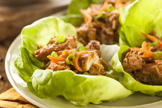 Healthy Asian Chicken Lettuce Wrap