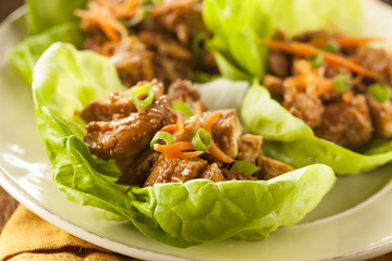 Healthy Asian Chicken Lettuce Wrap