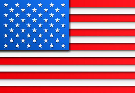 Paper USA flag