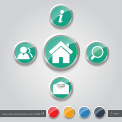 Colored round buttons set WEB #1