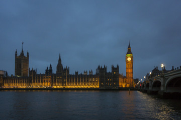 Fototapeta na wymiar Westminster Skyline at Dusk