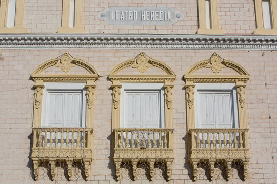 Facade of the Heredia Theater in Cartagena