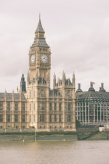 Fototapeta na wymiar Big Ben and House of Parliament in London