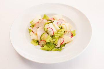 salad with radish and cheese