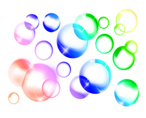 A transparent soap bubble background design with room for text