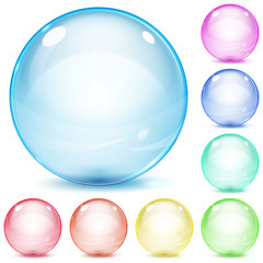 Multicolored glass spheres
