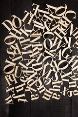 Random Wooden Letterpress Alphabet