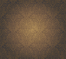 dark brown vintage seamless wallpaper design