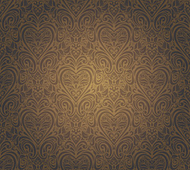 dark brown vintage seamless wallpaper design