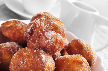 bunuelos de viento, typical pastries of Spain, eaten in Lent