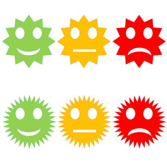 Colorful smileys