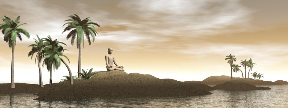 Meditation - 3D render