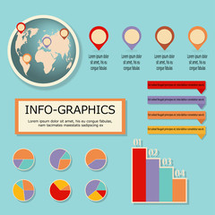 modern statistics info-graphic elements illustration vector
