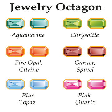 Jewelry Octagon Isolated Objects