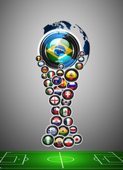 World Cup Brazil 2014 flags countries