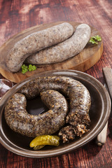 Blood sausage.