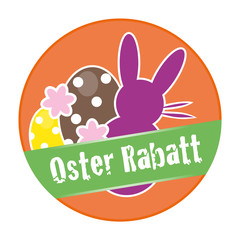Osterrabatt,Button,Aufkleber,Schild,Prozente,Ostern