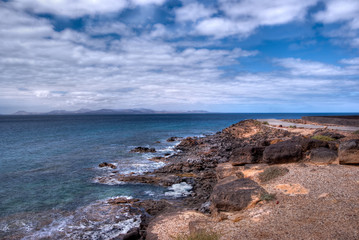 Fototapeta na wymiar Widok Fuerteventura Playa Blanca