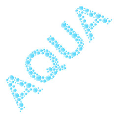 Aqua from water letters