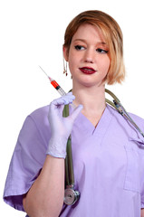 Female Doctor with Syringe