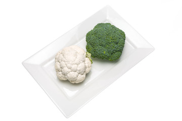 Cauliflower and broccoli