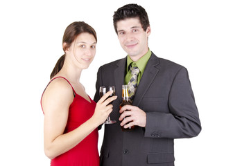 Couple drinking