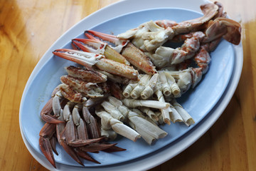 piece of steamed crab