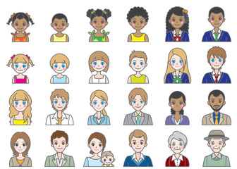 いろいろな人々 / 顔