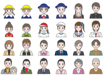 いろいろな人々 / 顔