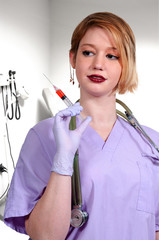 Female Doctor with Syringe