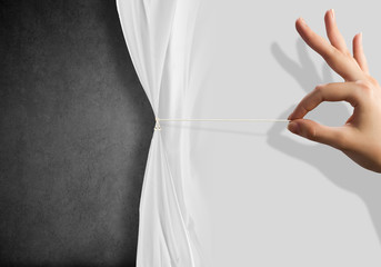 White curtains