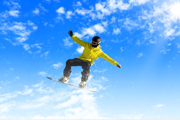 Obraz na płótnie Canvas Snowboarding