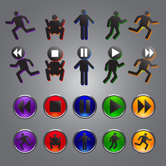 Player button Icon Vector