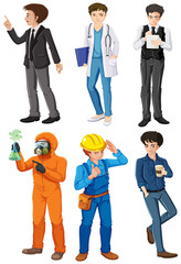 Obraz premium Men with different works