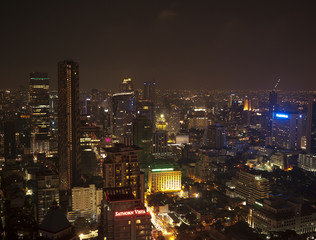 Bangkok at night from roof top
