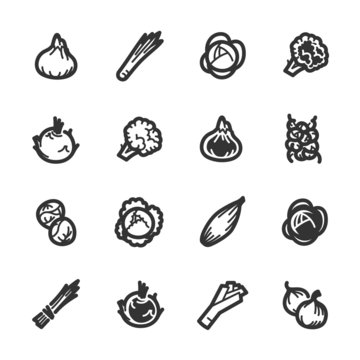 Vegetables icons – Bazza series