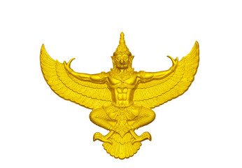 Golden garuda statue