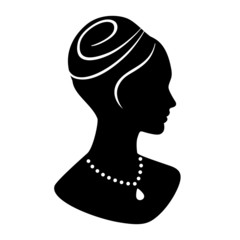 エレガントな女性のシルエット