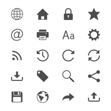 Web flat icons