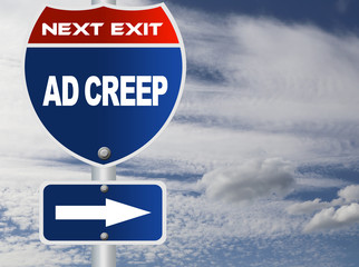 Ad creep road sign