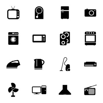 Vector black  home icons set