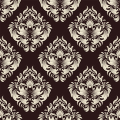 vector seamless backdrop. damask pattern. flower wallpaper
