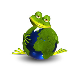 Frog and globe