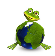 Frog and globe