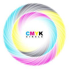 Abstract CMYK circle.